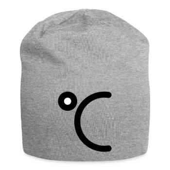 Icône Degrés Celsius à personnaliser - Bonnet en jersey - gris chiné - Devant
