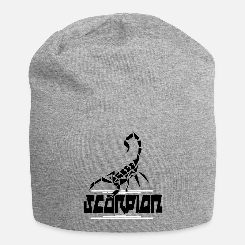 Skorpion - Jersey-Beanie - Grau meliert