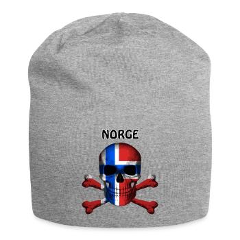 Skull Jolly Roger Pirate Flag Norge R6Z - Jersey Beanie - heather grey - Front