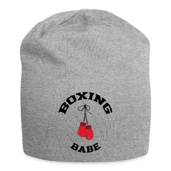 je peux pas j'ai BOXE BEST-SELLER 🌟🌟 - Bonnet en jersey - gris chiné - Devant