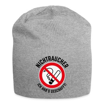 Nichtraucher – Ich Hab’s Geschafft! (3C / B) - Jersey-Beanie - Grau meliert - Vorne