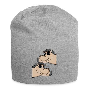 Horse Horses - Jersey Beanie - heather grey - Front