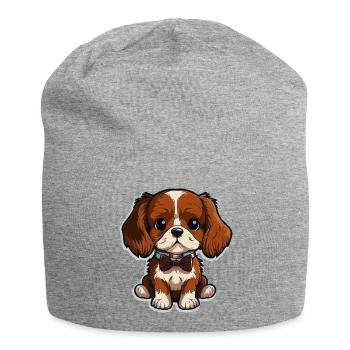 Chiot pimpant - Bonnet en jersey - gris chiné - Devant
