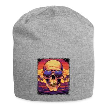 background birthday present idea pigs present - Jersey Beanie - heather grey - Front