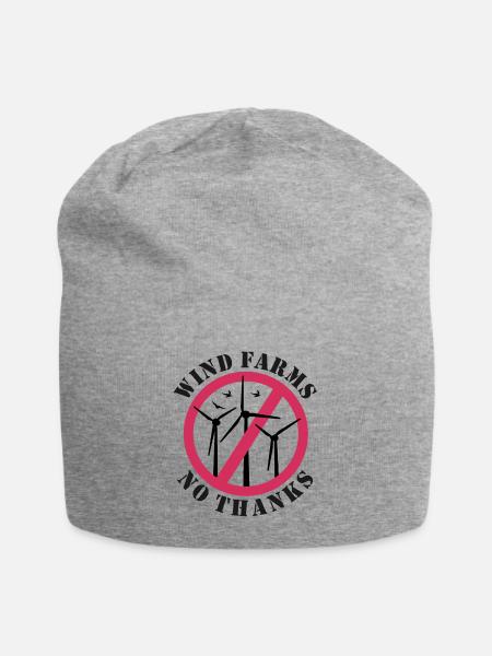 Windparks Nein Danke, Nein zu Windkraft - Jersey-Beanie - Grau meliert