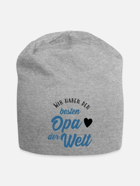 Wir haben den besten Opa der Welt - Jersey-Beanie - Grau meliert