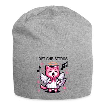 FUNNY LAST CHRISTMAS ANGEL CAT RETRO - Jersey Beanie - heather grey - Front