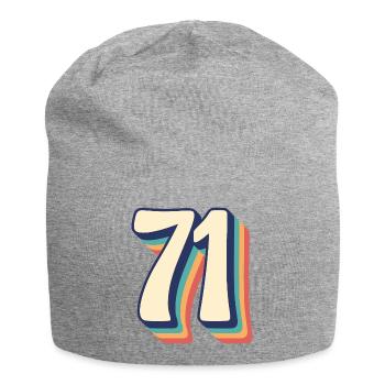 T-Shirt rétro Vintage numéro 71 soixante et onze - Bonnet en jersey - gris chiné - Devant