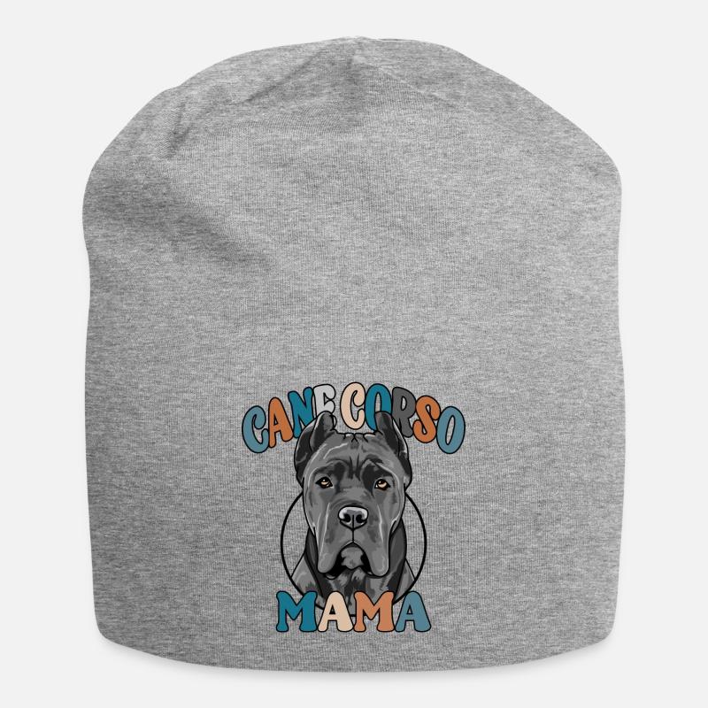 Cane Corso Mama Hunde Hund Muttertag Wilsigns - Jersey-Beanie - Grau meliert