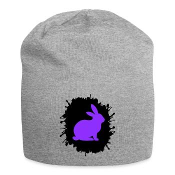 Éclaboussures de lapin - Bonnet en jersey - gris chiné - Devant