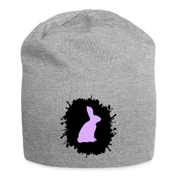 Éclaboussures de lapin - Bonnet en jersey - gris chiné - Devant