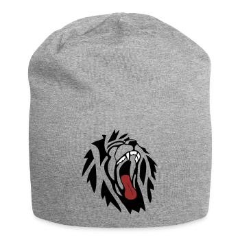 Löwe - Jersey-Beanie - Grau meliert - Vorne