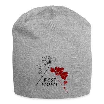 Best Mom - Jersey-Beanie - Grau meliert - Vorne