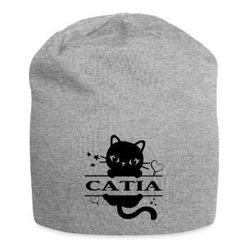 t-shirt Catia t-shirt chat Katze chat chat chat - Bonnet en jersey - gris chiné - Devant