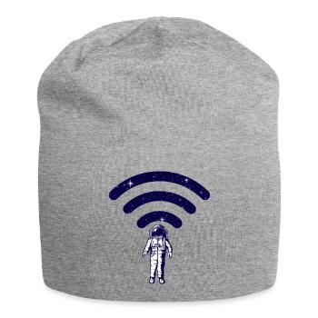 Astronaut wifi area - Jersey Beanie - heather grey - Front