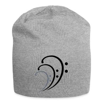 3 Clé de Musique de Fa Trois Notes de Musique Notes de Musique - Bonnet en jersey - gris chiné - Devant