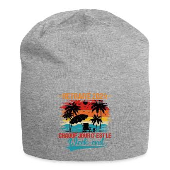 Retraité 2024 humour retraite cadeau pour retraité - Bonnet en jersey - gris chiné - Devant