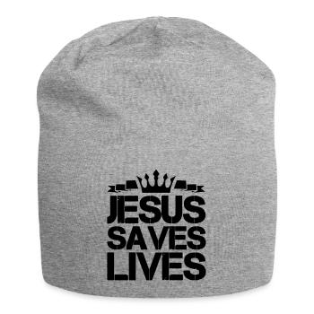 Jésus sauve des vies - Bonnet en jersey - gris chiné - Devant