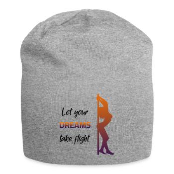Poledance - Laissez vos rêves prendre leur envol - Bonnet en jersey - gris chiné - Devant