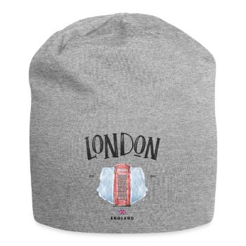 Londres Red Phone Booth Aquarelle - Bonnet en jersey - gris chiné - Devant