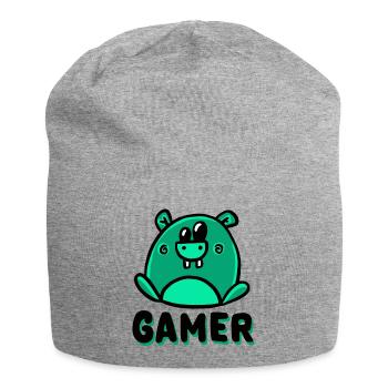 Nini Gamer - Bonnet en jersey - gris chiné - Devant
