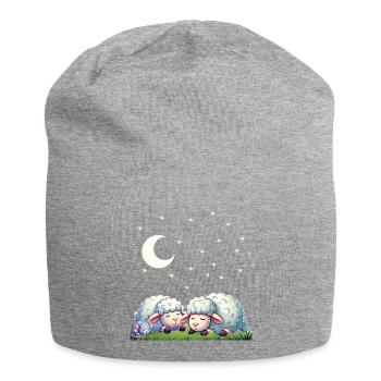 Guten Nacht - Träumen erlaubt - Jersey-Beanie - Grau meliert - Vorne