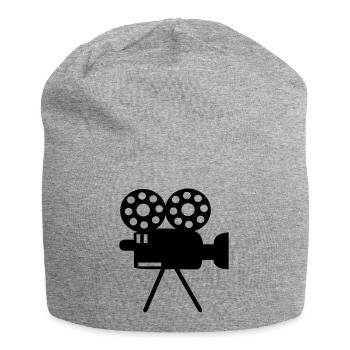 Camera Icon Film - Jersey Beanie - heather grey - Front