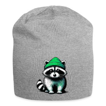 Waschbär - Jersey-Beanie - Grau meliert - Vorne