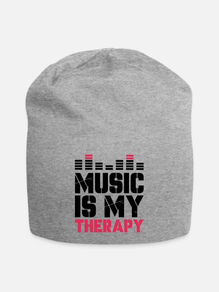 La musique est ma thérapie - Bonnet en jersey - gris chiné