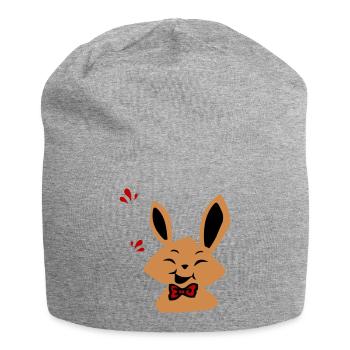 Osterhase - Jersey-Beanie - Grau meliert - Vorne