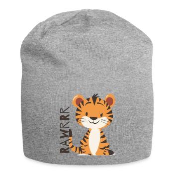 Tigre mignon - Rawrrr - Bonnet en jersey - gris chiné - Devant
