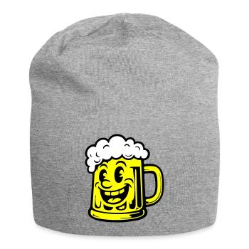 Bier Lustig Comic - Jersey-Beanie - Grau meliert - Vorne