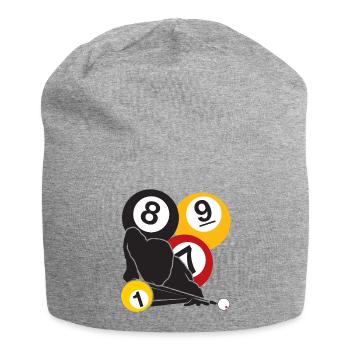 Billard-Fokus - Jersey-Beanie - Grau meliert - Vorne