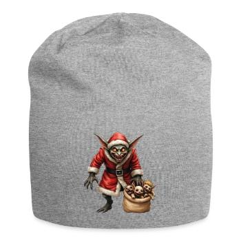 Weihnachtsgoblin mit Kreaturen - Jersey-Beanie - Grau meliert - Vorne