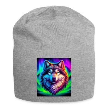 Wolf - Jersey Beanie - heather grey - Front