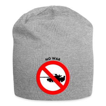 Kein Krieg - Jersey-Beanie - Grau meliert - Vorne