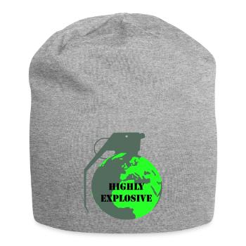 Explosive Erde - Jersey-Beanie - Grau meliert - Vorne