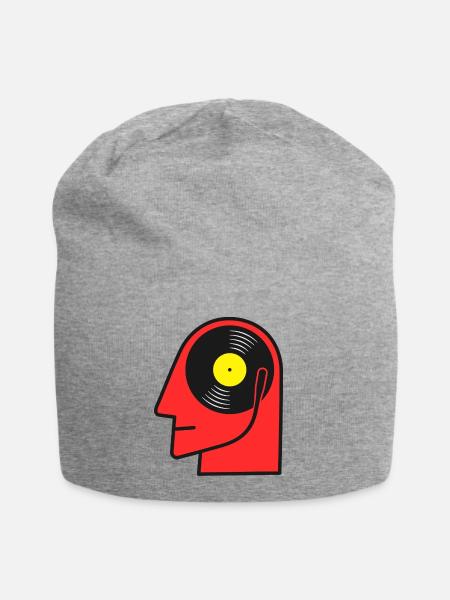 Vinyl-Album-Hauptposter-Kunst - Jersey-Beanie - Grau meliert