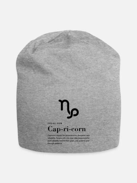 Capricorn - Zodiac sign - Jersey-Beanie - Grau meliert