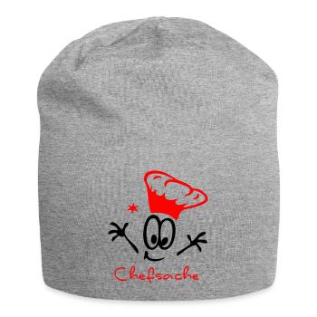 Chef's top priority - Jersey Beanie - heather grey - Front