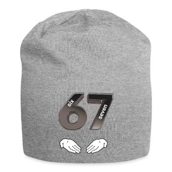 Six Seven 6 7 Drôle 67 Gen Alpha Slang - Bonnet en jersey - gris chiné - Devant