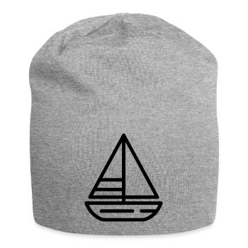 Segelschiff - Jersey-Beanie - Grau meliert - Vorne