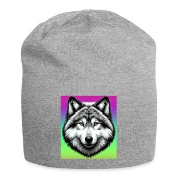 Wolf - Jersey Beanie - heather grey - Front