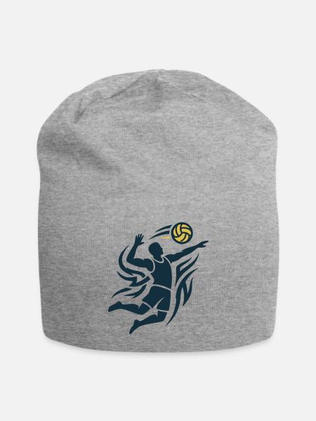 Volleyballspieler Schmetterball Volleyball Team - Jersey-Beanie - Grau meliert