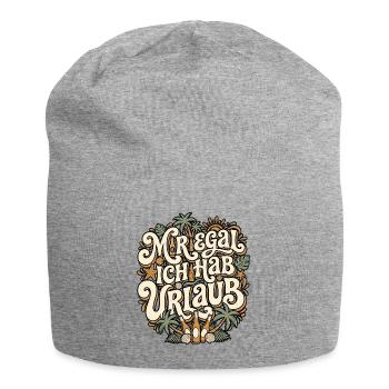 Mir Egal Ich Hab Urlaub - Jersey-Beanie - Grau meliert - Vorne