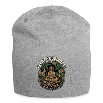 Roots Planting - Jersey-Beanie - Grau meliert - Vorne