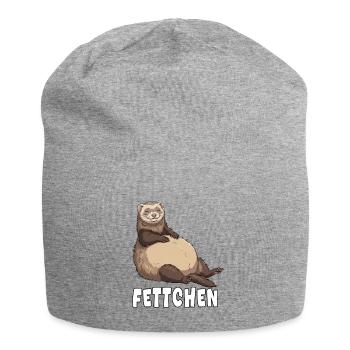 Lustiges Frettchen Outfit Dick, Fett & Übergewicht - Jersey-Beanie - Grau meliert - Vorne