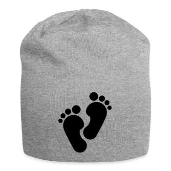 Pieds nus, pieds nus - Bonnet en jersey - gris chiné - Devant