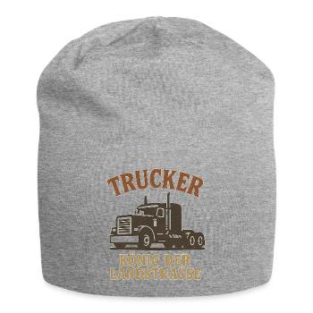 Trucker König der Landstraße - Jersey-Beanie - Grau meliert - Vorne