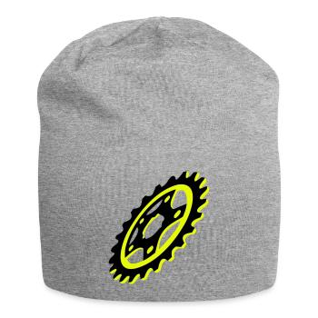 Graphique de plateau de vélo - Bonnet en jersey - gris chiné - Devant